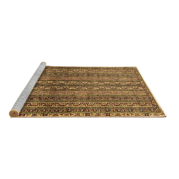 Sideview of Machine Washable Abstract Brown Modern Rug, wshabs656brn