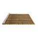 Sideview of Machine Washable Abstract Brown Modern Rug, wshabs656brn