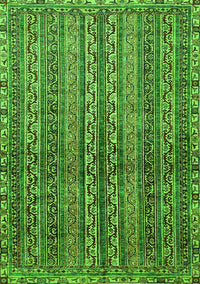 Abstract Green Modern Rug, abs656grn