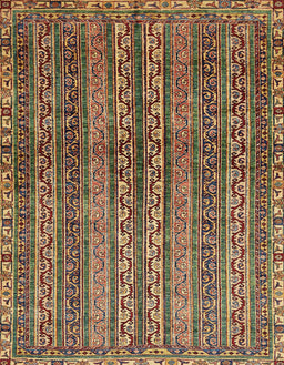 Abstract Red Brown Modern Rug, abs656