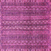 Square Machine Washable Abstract Pink Modern Rug, wshabs656pnk