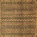 Square Abstract Brown Modern Rug, abs656brn