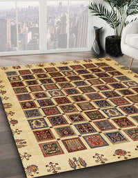 Abstract Red Brown Modern Rug, abs657