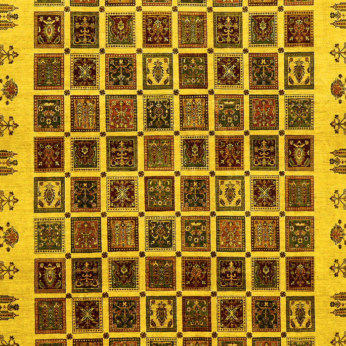 Abstract Yellow Modern Rug, abs657yw