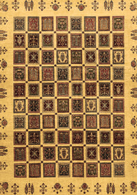 Abstract Brown Modern Rug, abs657brn