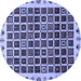 Round Abstract Blue Modern Rug, abs657blu