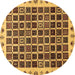 Round Abstract Brown Modern Rug, abs657brn