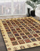 Machine Washable Abstract Red Brown Rug in a Family Room, wshabs657