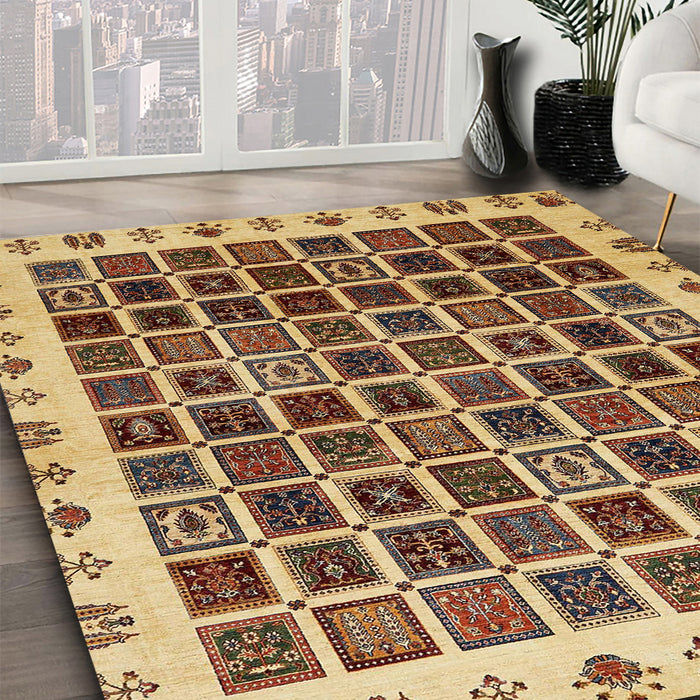 Machine Washable Abstract Red Brown Rug in a Family Room, wshabs657