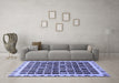 Machine Washable Abstract Blue Modern Rug in a Living Room, wshabs657blu