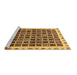 Sideview of Machine Washable Abstract Brown Modern Rug, wshabs657brn