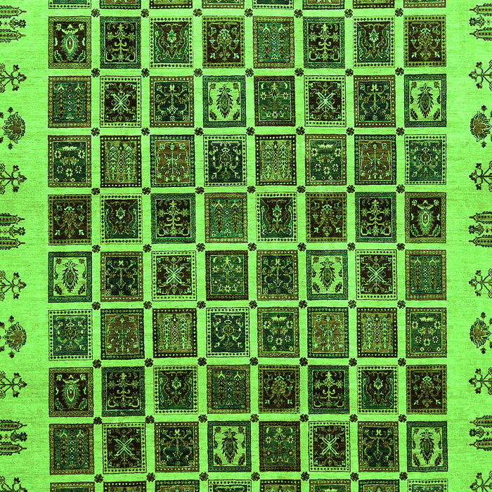 Abstract Green Modern Rug, abs657grn