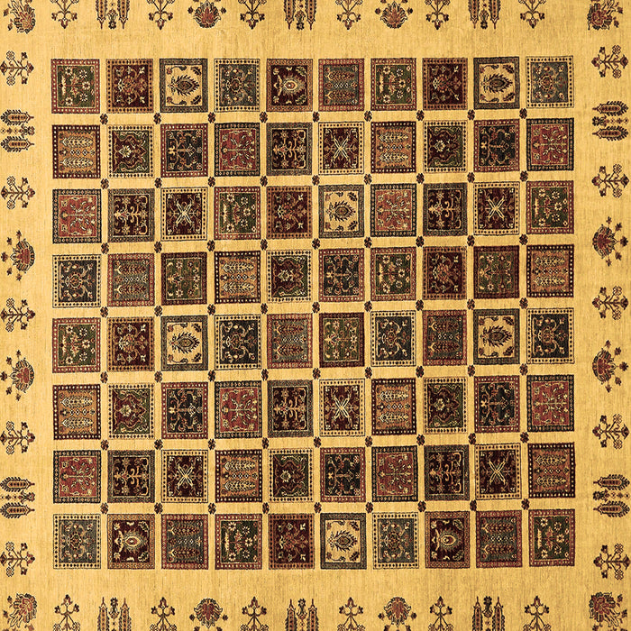 Square Machine Washable Abstract Brown Modern Rug, wshabs657brn