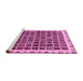 Sideview of Machine Washable Abstract Pink Modern Rug, wshabs657pnk