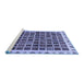 Sideview of Machine Washable Abstract Blue Modern Rug, wshabs657blu