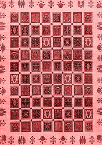 Abstract Red Modern Rug, abs657red