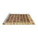 Sideview of Machine Washable Abstract Mustard Yellow Rug, wshabs658