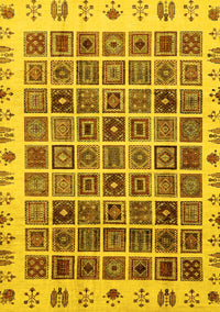 Abstract Yellow Modern Rug, abs658yw