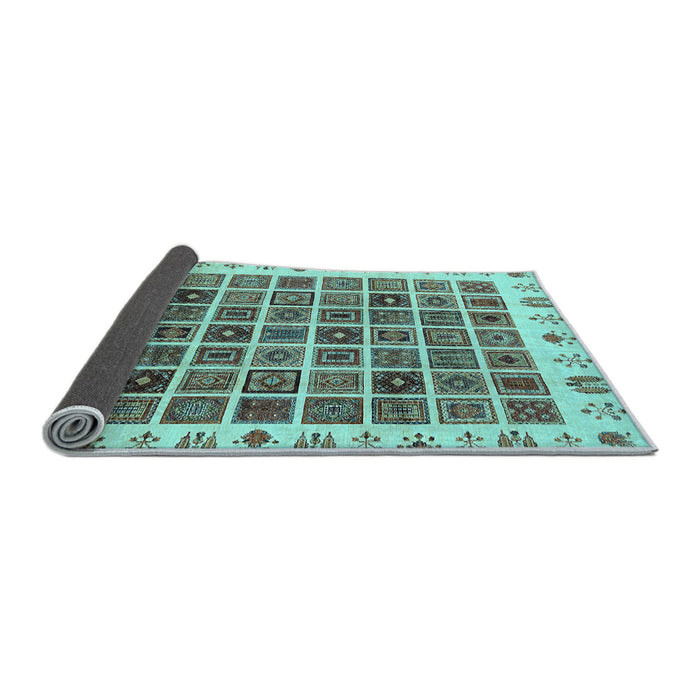 Sideview of Abstract Light Blue Modern Rug, abs658lblu