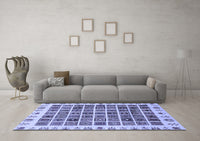 Machine Washable Abstract Blue Modern Rug, wshabs658blu