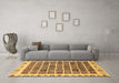 Machine Washable Abstract Brown Modern Rug in a Living Room,, wshabs658brn