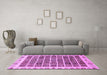 Machine Washable Abstract Purple Modern Area Rugs in a Living Room, wshabs658pur