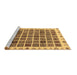 Sideview of Machine Washable Abstract Brown Modern Rug, wshabs658brn