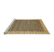 Sideview of Machine Washable Abstract Brown Rug, wshabs659