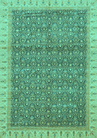 Abstract Turquoise Modern Rug, abs659turq