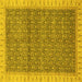 Square Machine Washable Abstract Yellow Modern Rug, wshabs659yw