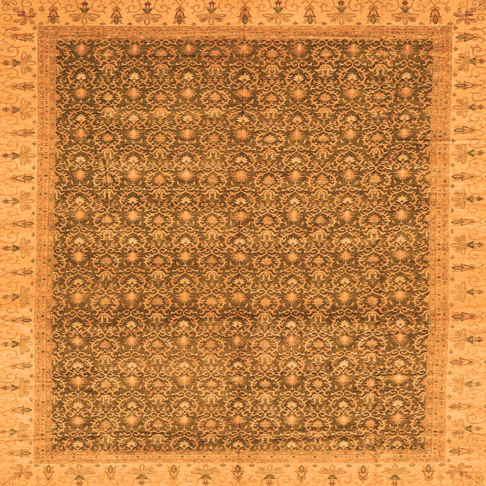 Square Abstract Orange Modern Rug, abs659org