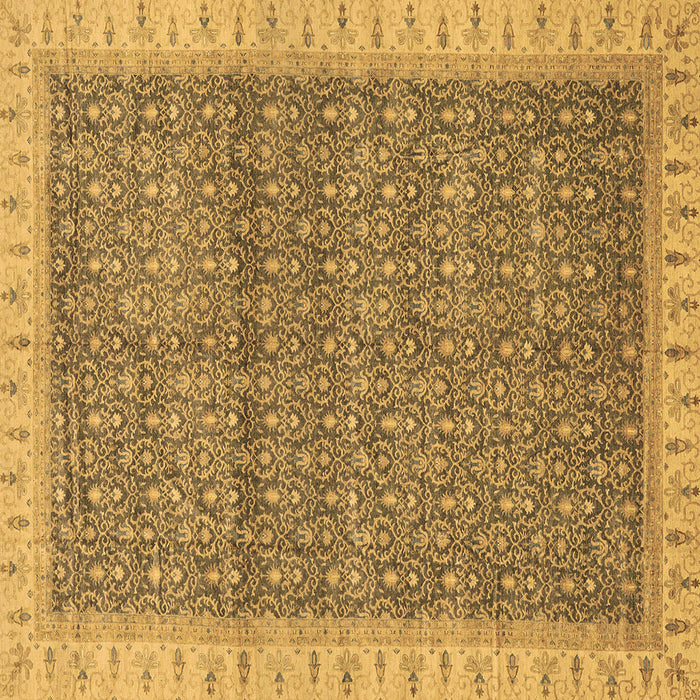 Square Abstract Brown Modern Rug, abs659brn