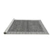 Sideview of Machine Washable Abstract Gray Modern Rug, wshabs659gry