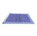 Sideview of Machine Washable Abstract Blue Modern Rug, wshabs659blu