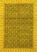 Machine Washable Abstract Yellow Modern Rug, wshabs659yw