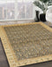 Machine Washable Abstract Brown Rug in a Family Room, wshabs659