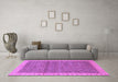 Machine Washable Abstract Purple Modern Area Rugs in a Living Room, wshabs659pur