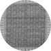 Round Abstract Gray Modern Rug, abs659gry