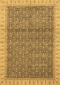 Abstract Brown Modern Rug, abs659brn