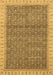 Abstract Brown Modern Rug, abs659brn