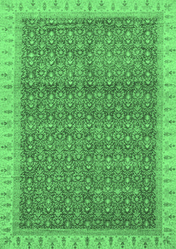 Abstract Emerald Green Modern Rug, abs659emgrn