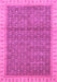 Machine Washable Abstract Pink Modern Rug, wshabs659pnk