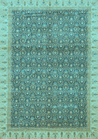 Abstract Light Blue Modern Rug, abs659lblu