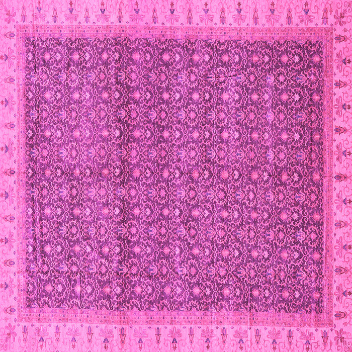 Square Abstract Pink Modern Rug, abs659pnk
