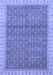 Machine Washable Abstract Blue Modern Rug, wshabs659blu