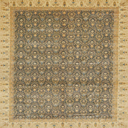 Square Machine Washable Abstract Brown Rug, wshabs659