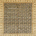 Square Machine Washable Abstract Brown Rug, wshabs659