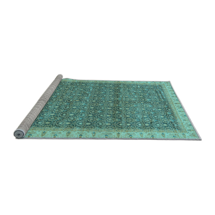Sideview of Machine Washable Abstract Light Blue Modern Rug, wshabs659lblu
