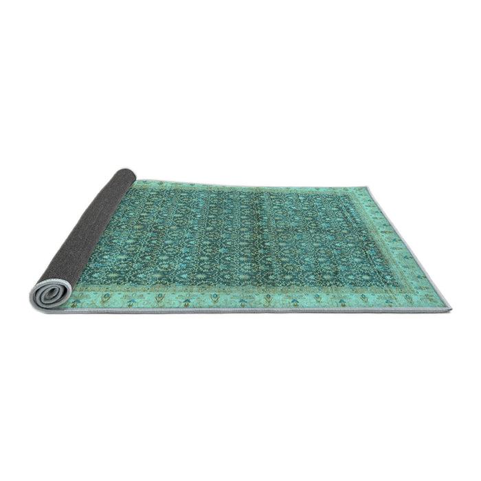 Sideview of Abstract Light Blue Modern Rug, abs659lblu