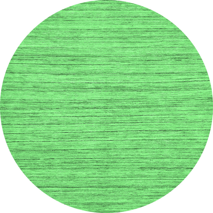 Round Solid Emerald Green Modern Rug, abs65emgrn